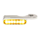 Handlebar Mounting LED Blinkers Amber / Chrome For Harley Davidson FXDBP 1690 2014