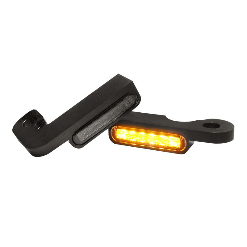 Handlebar Mounting LED Blinkers Amber / Black For Harley Davidson FLHR 1340 1994-1998