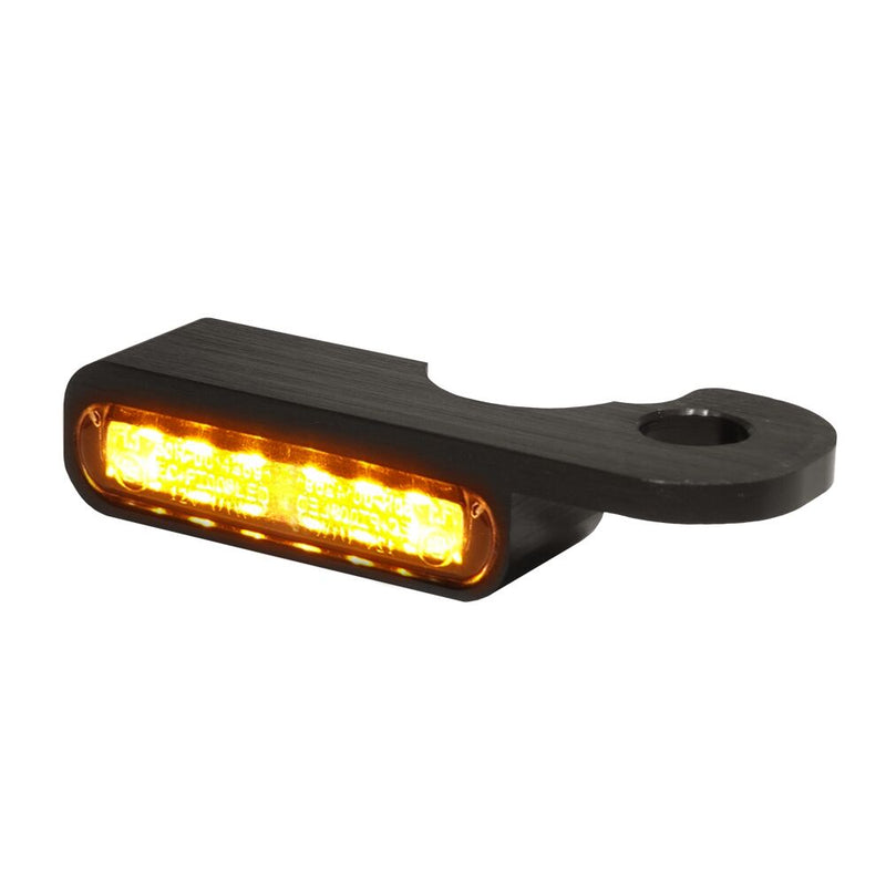 Handlebar Mounting LED Blinkers Amber / Black For Harley Davidson FXDC 1690 ABS 2014