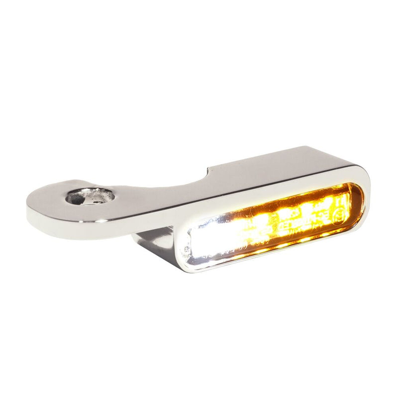 Handlebar Mounting LED S Blinkers With Position Light Chrome