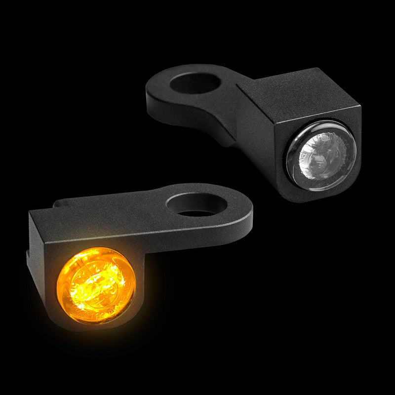 NANO Series Handlebar Turn Signals Black For Harley Davidson XL 1200 C 2014-2016 HBTSNXL14PL