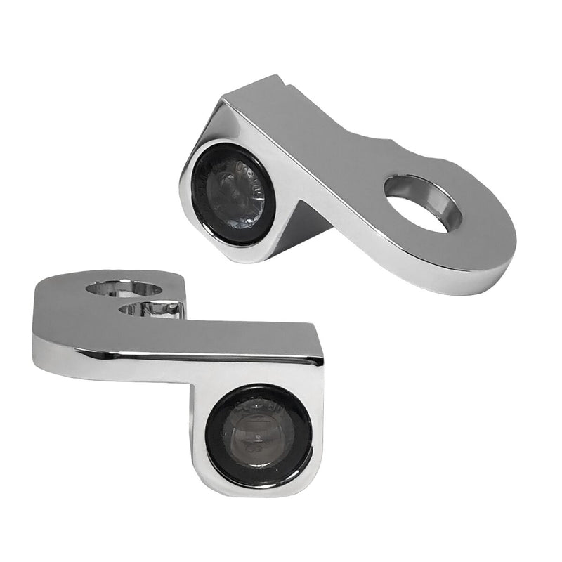 NANO Series Handlebar Turn Signals Chrome For Harley Davidson FLD 1690 2012-2013 HBTSNFX96C