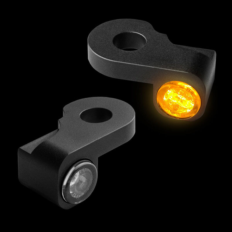 NANO Series Handlebar Turn Signals Black For Harley Davidson VRSCA 1130 2002-2006 HBTSNVRS02PL