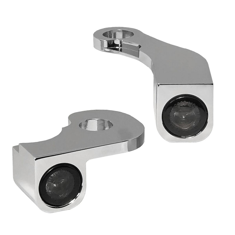 NANO Series Handlebar Turn Signals Chrome For Harley Davidson FLDE 1750 ABS 2018-2020 HBTSNFL18C