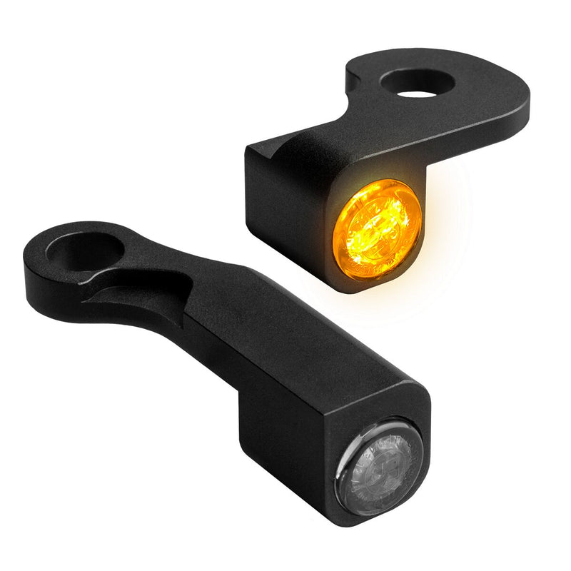 NANO Series Handlebar Turn Signals Black For Harley Davidson FLHR 1750 ABS 2021-2022 HBTSNFLH21PL