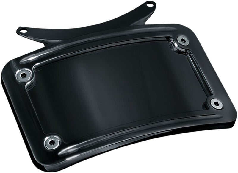 Curved License Plate Frame Black