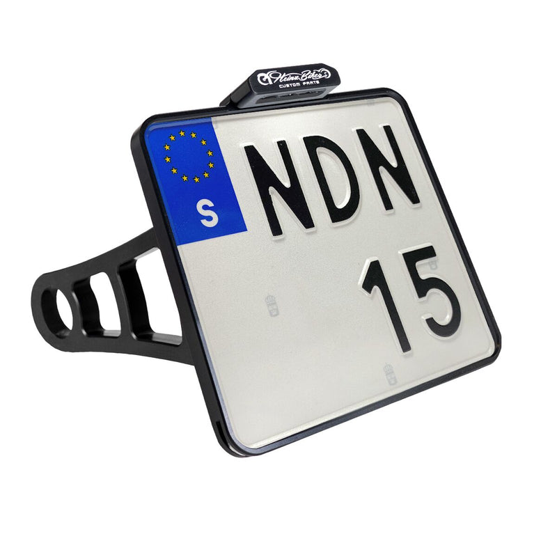 Side Mount Sweden License Plate Holder With Taillight Aluminium Black For Harley Davidson FLD 1690 2012-2013