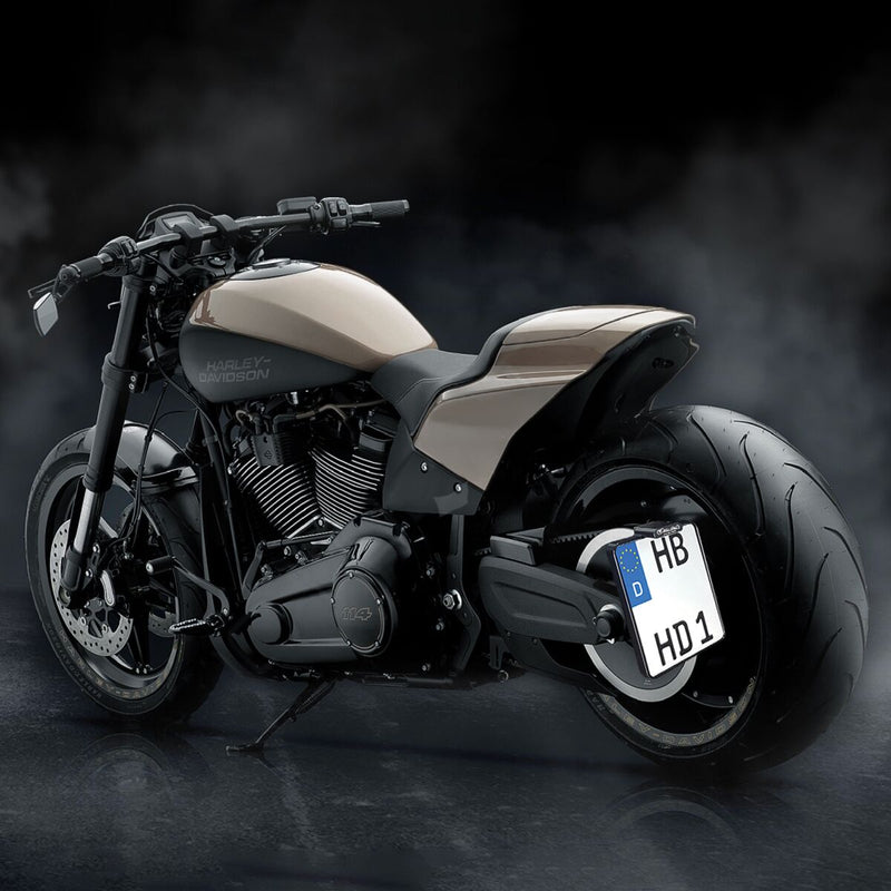 Slip-In License Plate Mounts Black For Harley Davidson FXDR 1868 ABS 2019