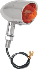 Mini-Retro Marker Lights Stud-Mount Amber / Red Lens Chrome