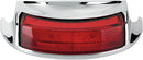 Rear Fender Tip Light Red Lens Chrome