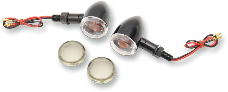 Mini-Deuce Marker Lights Stud-Mount Clear / Smoke Lens Black