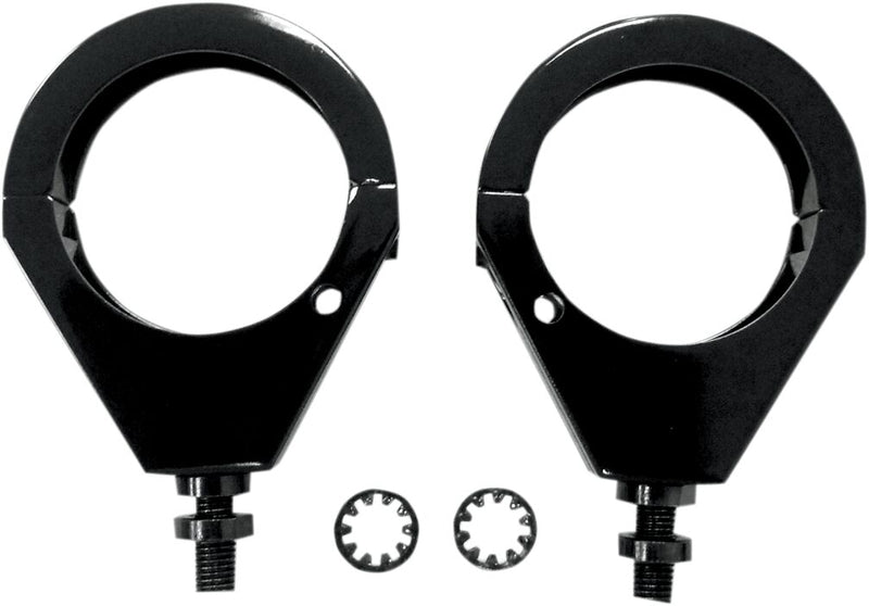 Turn Signal Fork Clamps Black - 49mm