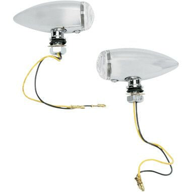 Chrome Smooth Bullet LED Clear Marker Light
