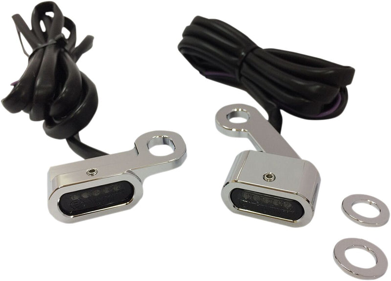 Lights Marker Handlebar Chrome / Smoke LED For Harley Davidson XL 1200 NS 2021