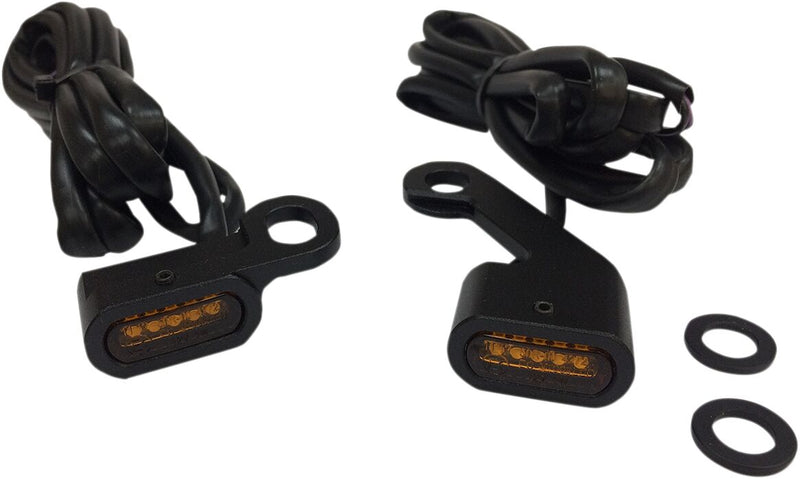 Lights Marker Handlebar Black / Amber LED For Harley Davidson FLDE 1750 ABS 2018-2020