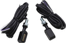 Universal Front LED Marker Lights Matt Black Smoke With Amber