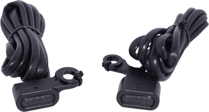 LED Handlebar Marker Lights Amber / White LED With Smoke Lens For Harley Davidson FLD 1690 ABS 2012-2016