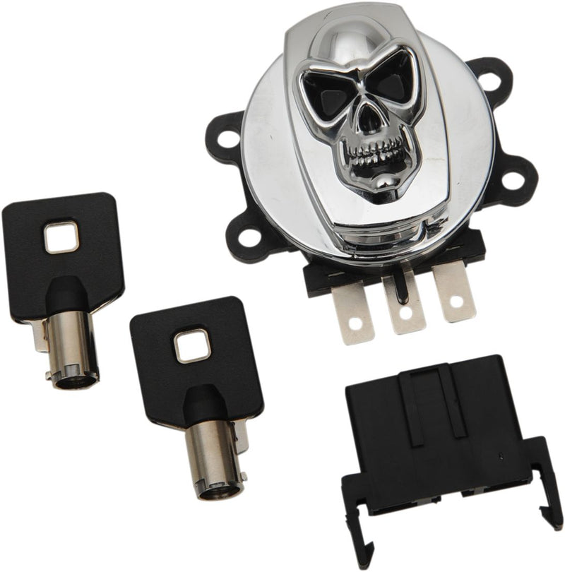 Skull ignition Switch Chrome For Harley Davidson FLHR 1450 2000-2003