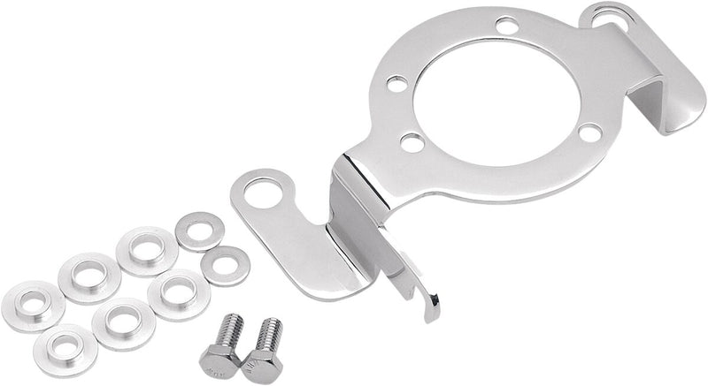 Chrome Carb Support Bracket With Choke Cable Mount Chrome