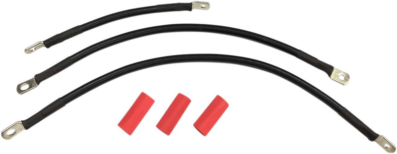 Battery Cable Set Black For Harley Davidson FLST 1340 1987-1988