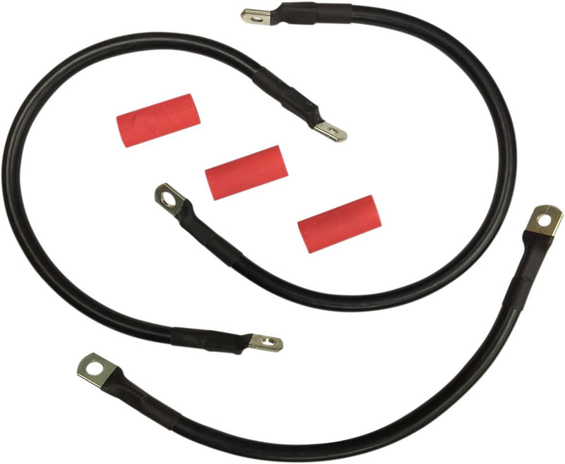 Battery Cable Set Black For Harley Davidson FXB 1340 1982