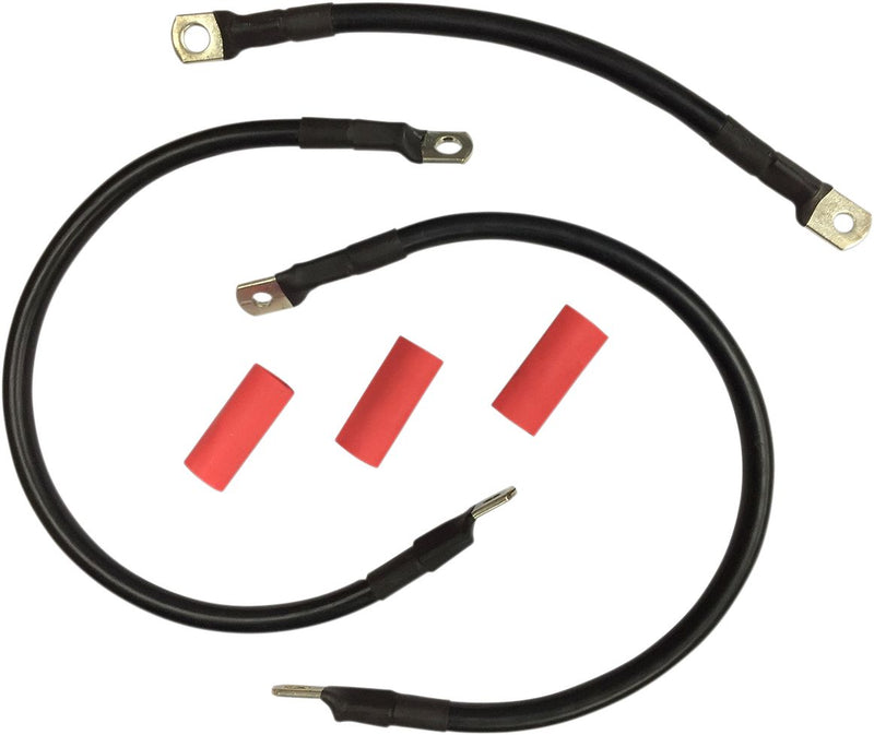 Battery Cable Set Black For Harley Davidson FL 1200 1970-1977