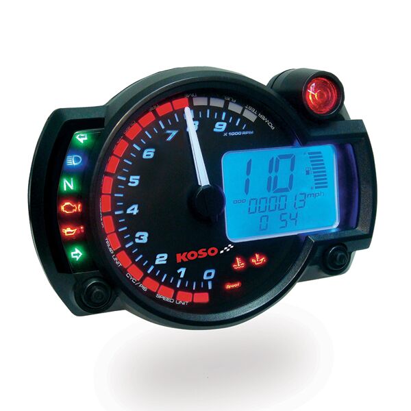 RX2N+ GP-Style Speedometers 0-10000 RPM Black