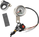 Electronic Speedometer Polished White Face - 1.8 Inch