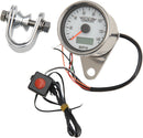 Electronic Speedometer Polished White Face - 2.4 Inch