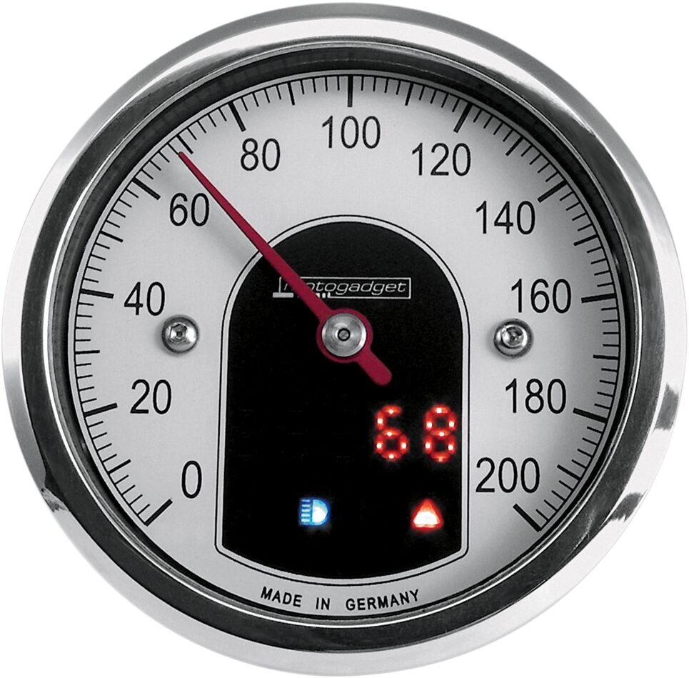 Small Rectangle Speedometer Motoscope Tiny 49 MM Analog Speedometer Polished