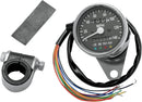 Mechanical Speedometer 2:1 With Led Indicators Chrome Black Face - 2.4 Inch