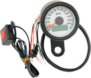 Electronic Speedometer Black Housing White Face - 1.8 Inch