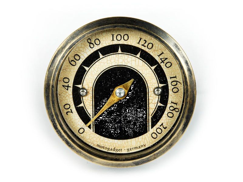 MST Vintage Analog Speedometer Brass Finish