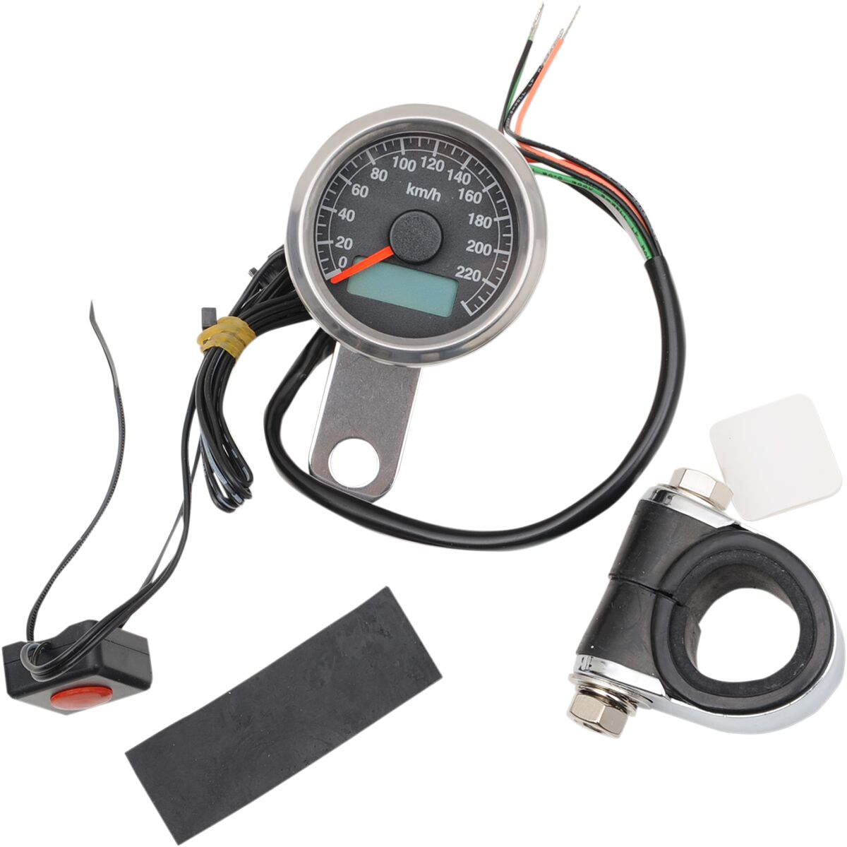 Programmable Mini Electronic Speedometer With Odometer / Tripmeter Bla