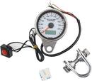 Programmable Mini Electronic Speedometer With Odometer/Tripmeter White - 2.37 Inch