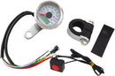 Electronic Speedometers With Indicator Lights 1-7/8" Mini Programmable 220 KPH Stainless White
