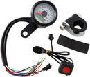 Electronic Speedometers With Indicator Lights 1-7/8" Mini Programmable 120 MPH Black / White