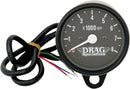 Tachometer 8000RPM Bulb Black Housing Black Face - 2.4 Inch