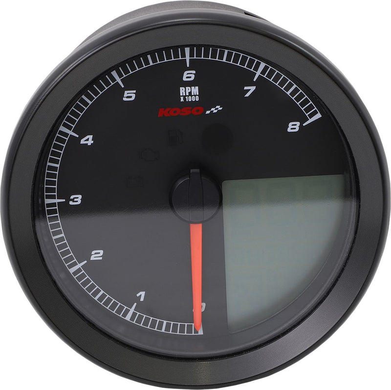 HD-04 Speedometer / Tachometer Black - 3.73" Dia With Bezel