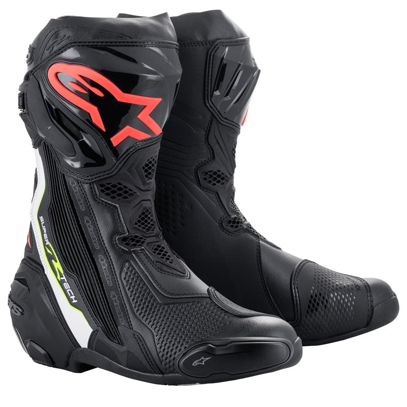 Supertech R Long Boots Black / White / Fluo Red / Fluo Yellow