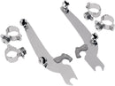 Sportshield Trigger-Lock Complete Mount Kit Polished For Harley Davidson FX 1200 1973-1977