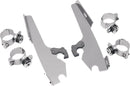Fats/Slim Windshield Trigger-Lock Complete Mount Kit Polished For Harley Davidson FXDWG 1340 1993-1998