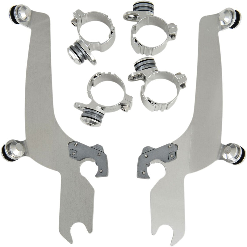 Sportshield Trigger-Lock Complete Mount Kit Polished For Harley Davidson FXDWG 1340 1993-1998