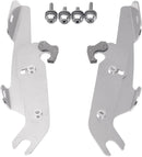 Fats/Slim Windshield Trigger-Lock Complete Mount Kit Polished For Harley Davidson FLS 1690 2012-2016