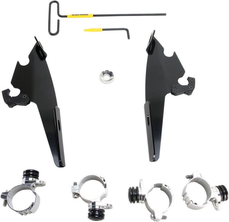 Batwing Fairing Trigger-Lock Mounting Kit Black For Harley Davidson XL 1200 T 2018-2019