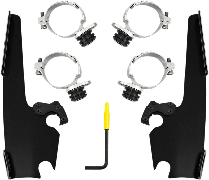 Batwing Fairing Trigger-Lock Mounting Kit Black For Harley Davidson FXLR 1750 ABS 2018