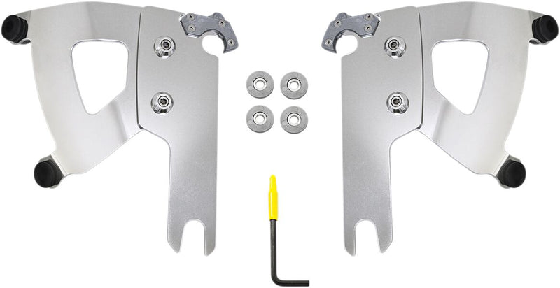 Road Warrior Trigger-Lock Mount Kit Polished For Harley Davidson FLHR 1340 1994-1998