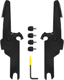Fats/Slim Windshield Trigger-Lock Complete Mount Kit Black For Harley Davidson FLHRS 1450 2004-2006