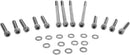 Socket-Head Primary Cover Bolt Kit Knurled Black / Chrome For Harley Davidson FLD 1690 2012-2013