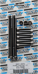 Socket-Head Primary Cover Bolt Kit Knurled Black / Chrome For Harley Davidson FLHR 1584 2007-2008